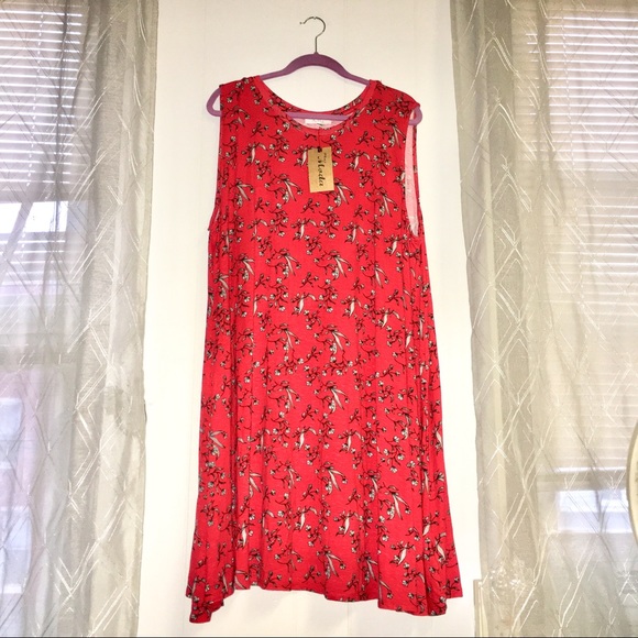 plus moda Dresses & Skirts - 🌹Red Floral dress